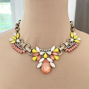 Coral & Yellow Statement Necklace